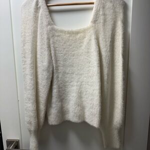 H&M Cream Fuzzy Women's Sweater